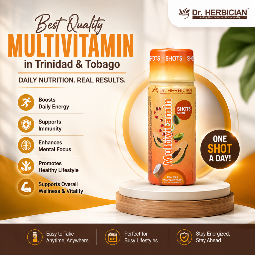 Dr. Herbician Best Quality Multivitamin Shot 50ml in Trinidad and Tobago for Daily Energy, Immunity and Overall Wellness