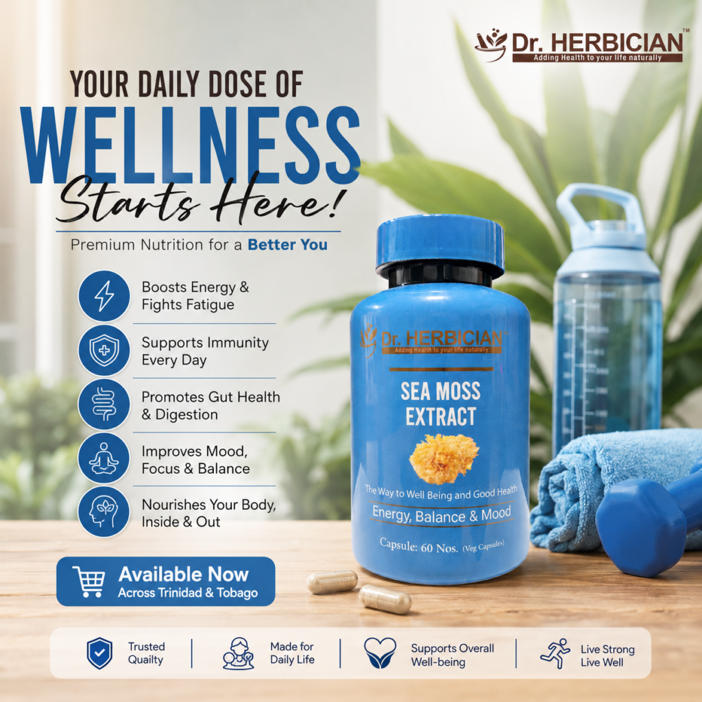 Dr. Herbician Sea Moss Extract nutrition supplement for daily wellness in Trinidad and Tobago
