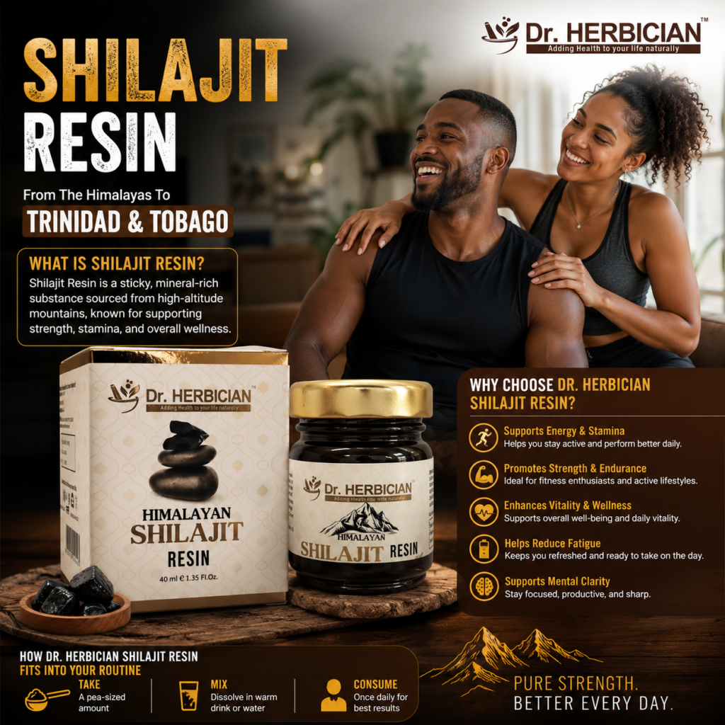 Dr. Herbician Shilajit Resin in Trinidad and Tobago for daily energy and wellness