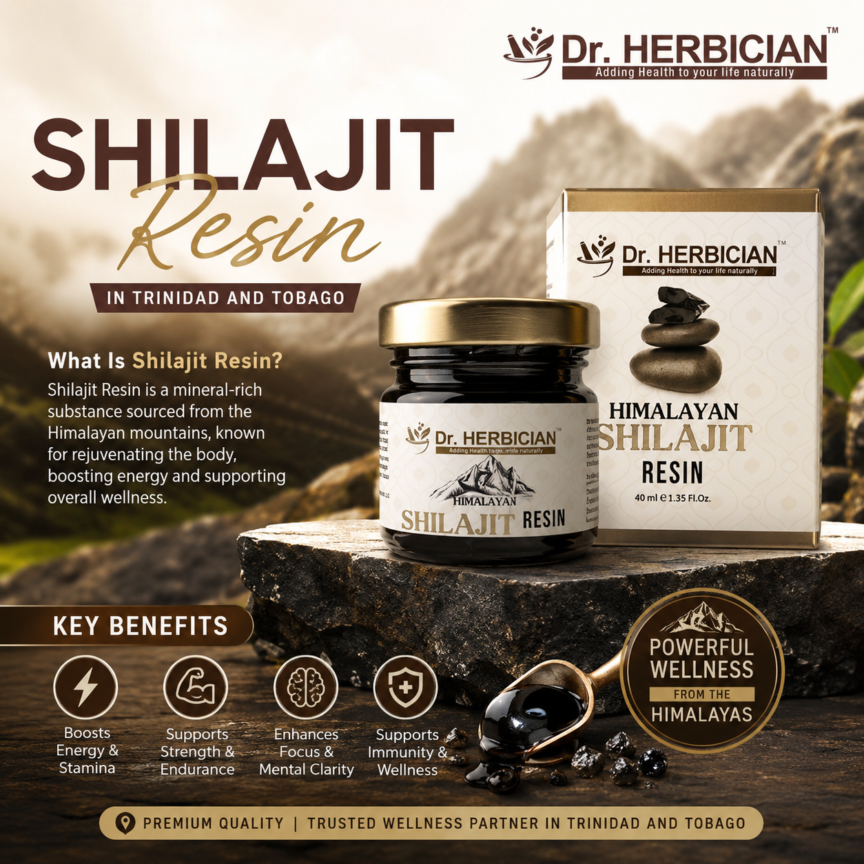 Dr. Herbician Himalayan Shilajit Resin in Trinidad and Tobago