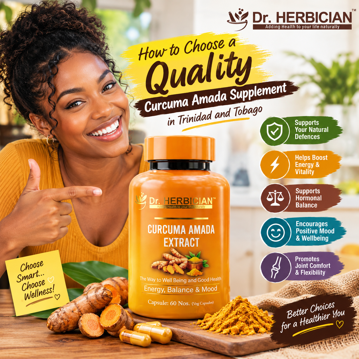 How to choose a quality Curcuma Amada supplement in Trinidad and Tobago featuring Dr. Herbician Curcuma Amada Extract