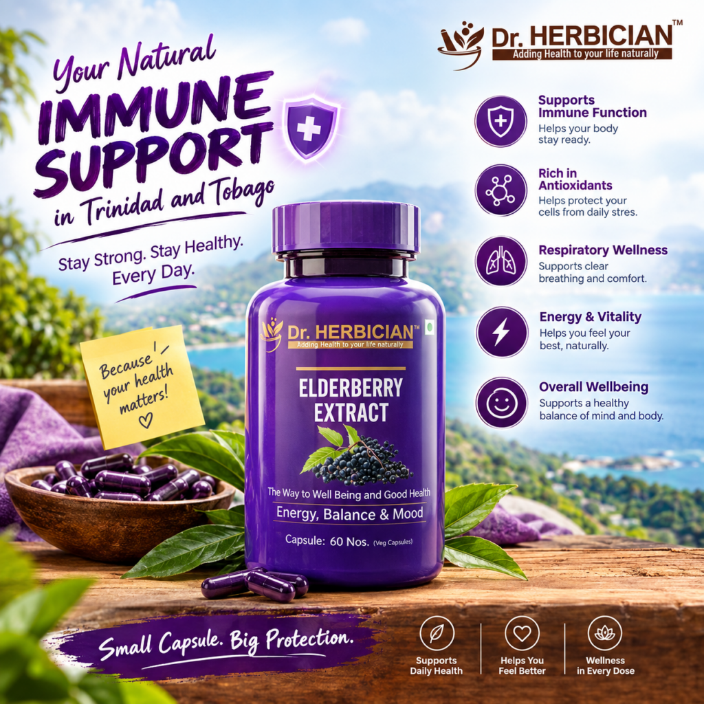 Immune support in Trinidad and Tobago with Dr. Herbician Elderberry Extract